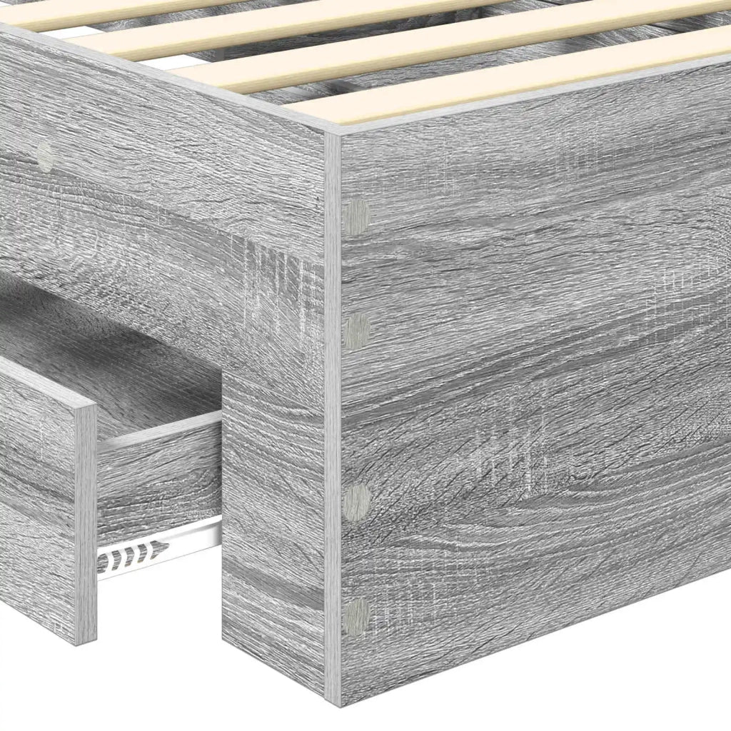 Struttura del letto Grigio Sonoma 90 x 190 cm Legno multistrato 3412842