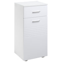 Mobile Bagno 1 Anta 1 Cassetto 35x30x77,5 cm in Legno Bianco