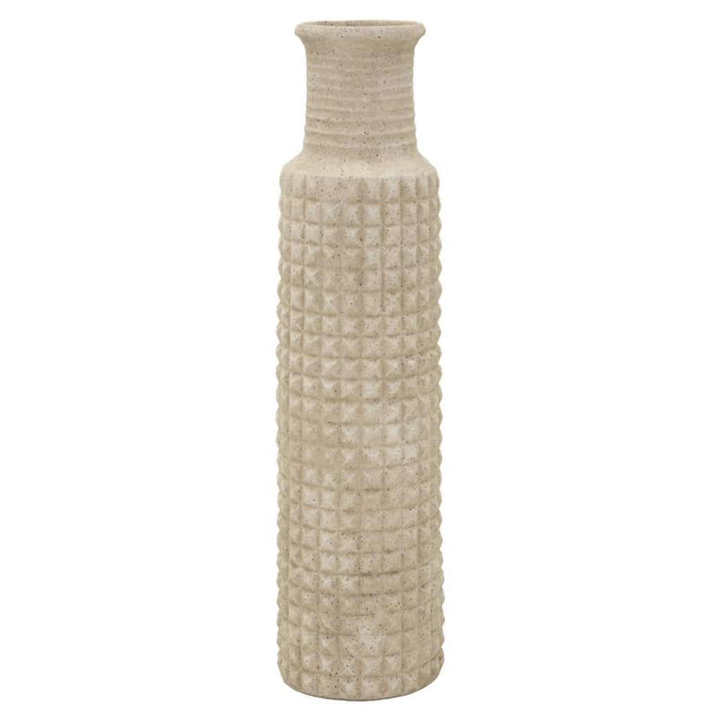 Vaso Decorativo VKH1035, Beige, Poliresina, 28x28x110 cm