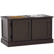 Casetta per Animali Domestici con Ripiano ¨C zephmum ¨C 60x30x34 cm Marrone Argento