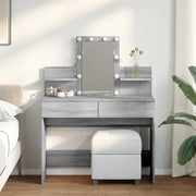 vidaXL Toeletta con LED Grigio Sonoma 100x40x130 cm