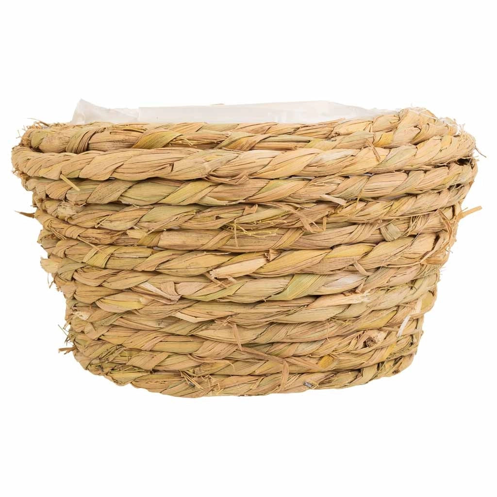 Cesto in corda intrecciata marrone d19x9,5h