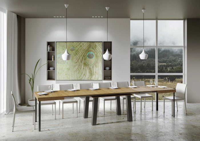 Tavolo Allungabile 160-420x90x77 cm Bridge Quercia Naturale