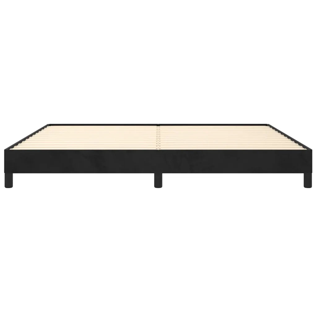Letto matrimoniale | Letto per adulti | Giroletto senza Materasso Nero 200x200 cm in Velluto