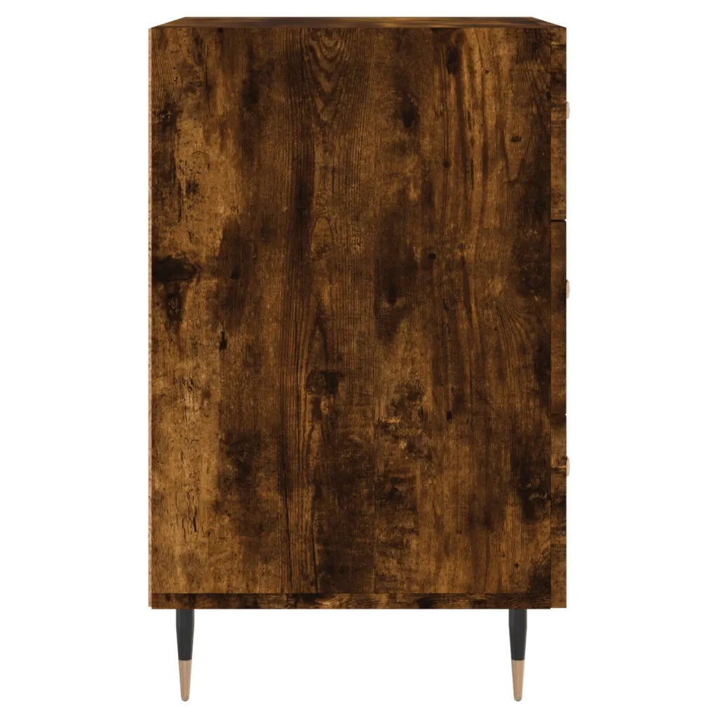 Comodino | Armadio da Notte | Mobiletto da notte Rovere Fumo 40x40x66 cm in Legno Multistrato