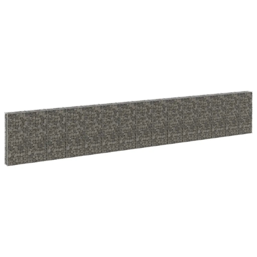 Gabbione con Copertura in Acciaio Zincato 900x30x150 cm 147818