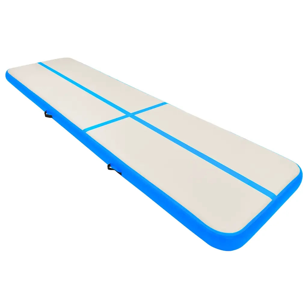 Tappetino Ginnastica Gonfiabile con Pompa 800x100x20cm PVC Blu 92692