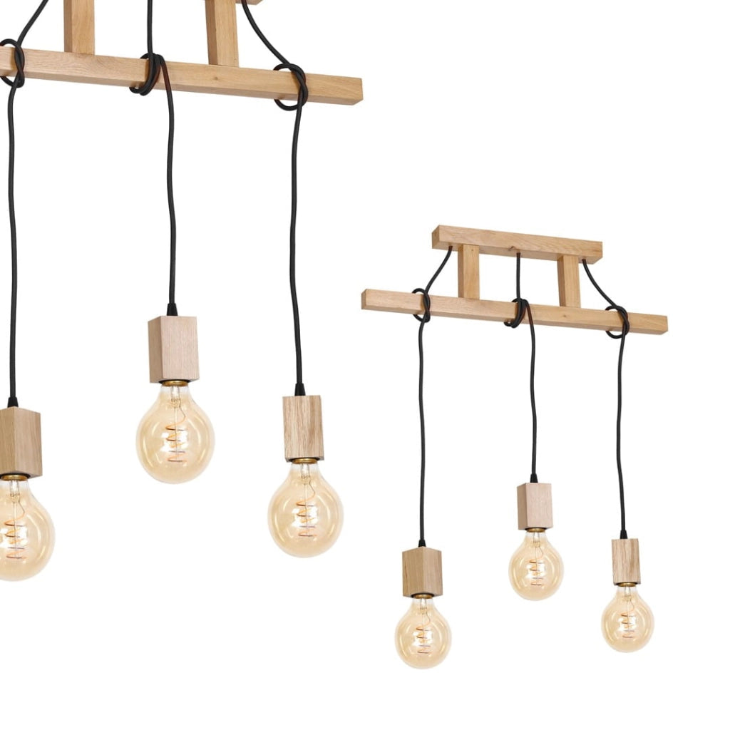 Lampadario JACK in legno 3 luci E27 Milagro MLP582