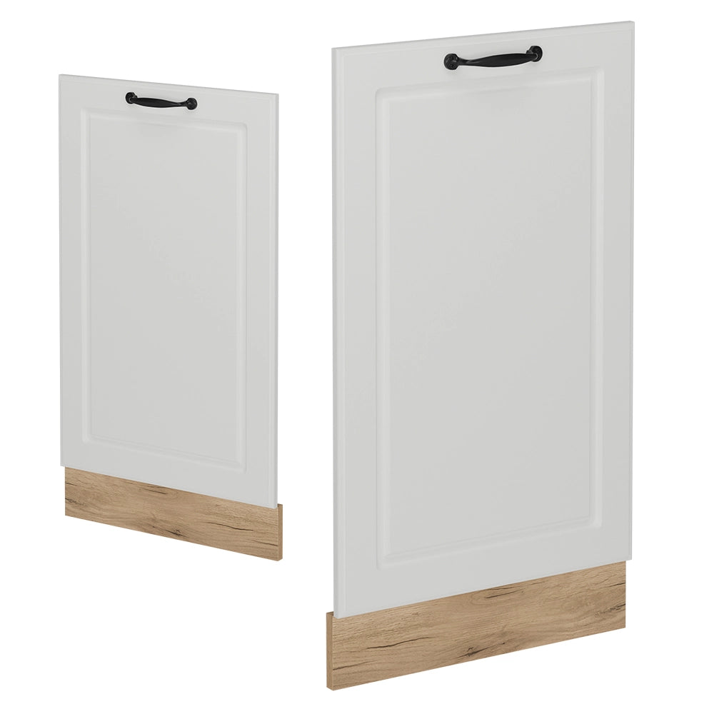 Pannello frontale della lavastoviglie R-Line Bianco rustico/Rovere dorato 45 cm, PL Rovere Vicco