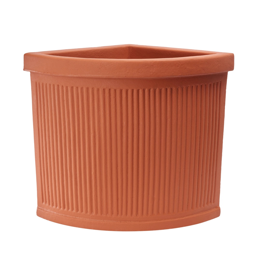 Cheonda - Garden Italia Vaso per Piante Angolare Millerighe Basso FAM 46×53 cm in Resina – Made in Italy, Leggero e Antiurto, per Interni ed Esterni