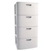 Cassettiera Domus 4 Cassetti Bianco Polvere 40 x 40 x 80 cm