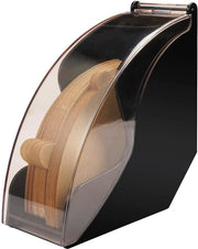 Sistema di contenimento filtro grande capacità - Filtro per caffè riciclabile - Porta carta - Porta tovaglioli - Design spazievolutivo - Materiale plastico ecologico - Sistema di contenimento filtro