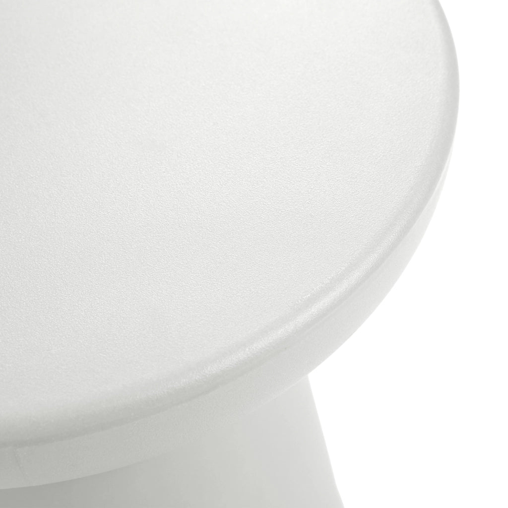 Tavolino da Caffè Posio Piano Rotondo e Base a Campanello 44 x Ø40 cm Bianco [en.casa]