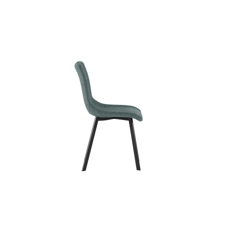 Sedia rivestita in tessuto easy-clean Gambe in metallo verniciato Iris 45cm X 56cm H 86cm Stones