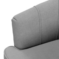 Poltrona in Velluto Imbottita con Gambe Dorate in Poliestere e Acciaio, 71x72x75cm, Grigio
