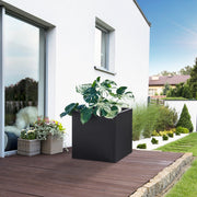 Fioriera Vaargel in Acciaio Portafiori 60x60x60 cm - Nero casa.pro