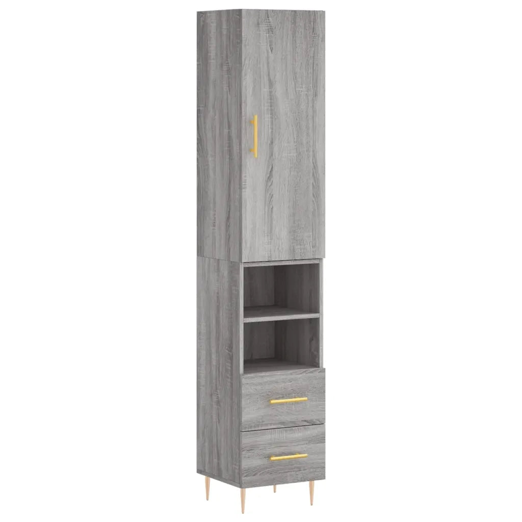 Credenza Grigio Sonoma 34,5x34x180 cm in Legno Multistrato 3198911