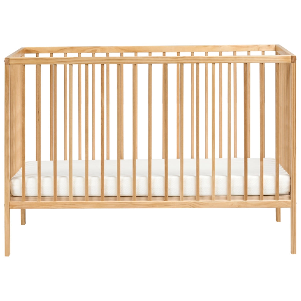 Lettino culla per neonati in legno di pino marrone chiaro 60 x 120 cm con barre regolabili in altezza Dimensioni standard