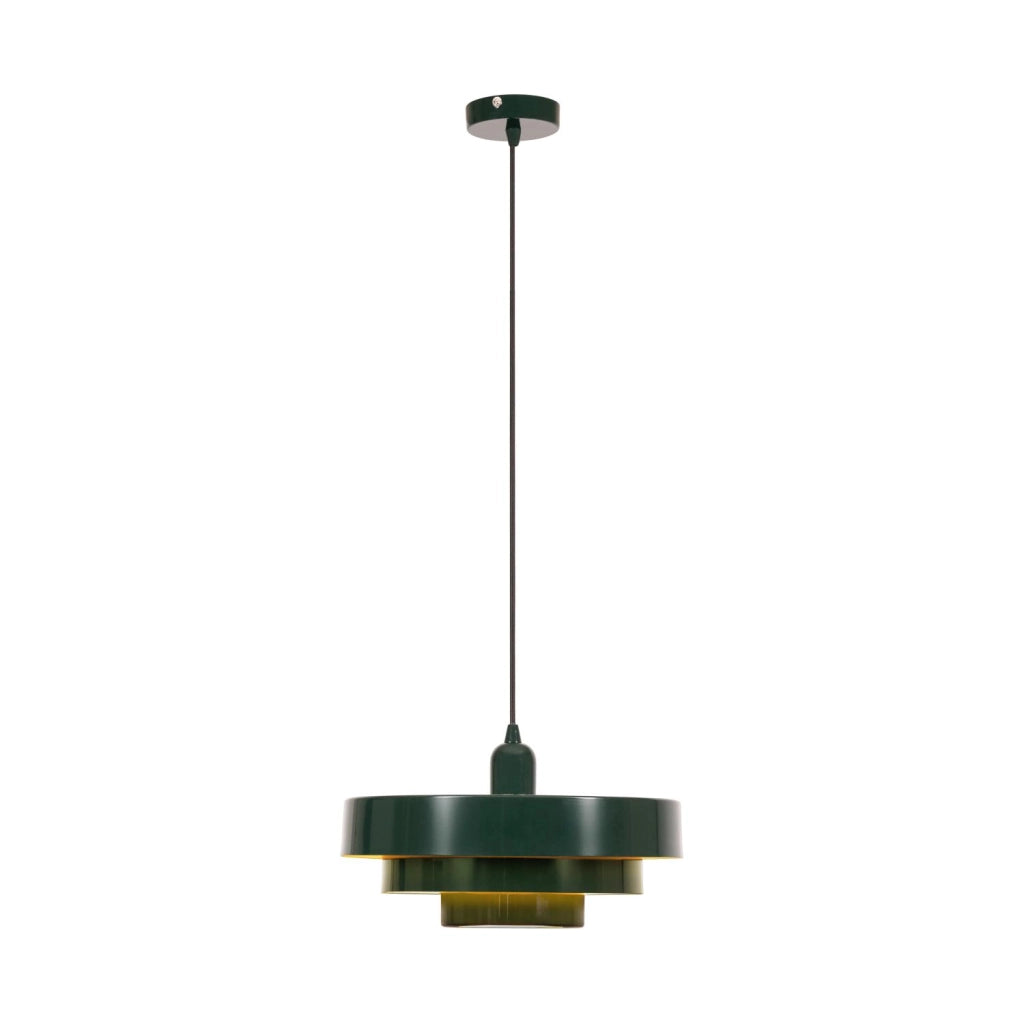 Lampada sospesa retrò RUNA verde 3 strati 1xE27 Lucide