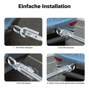 Barra da traino max 3 tonnellate 2 m in acciaio con smorzamento