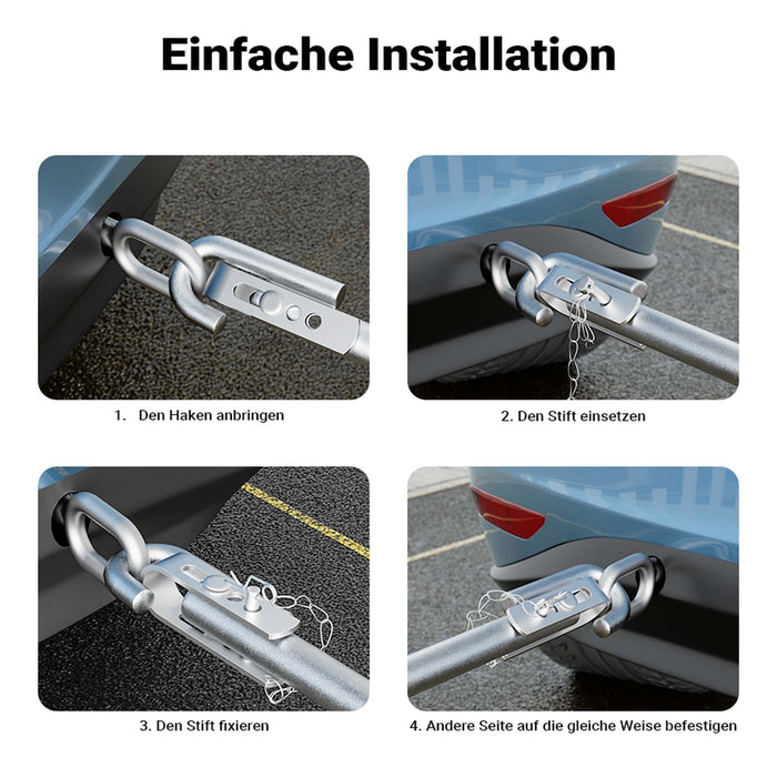 Barra da traino max 3 tonnellate 2 m in acciaio con smorzamento