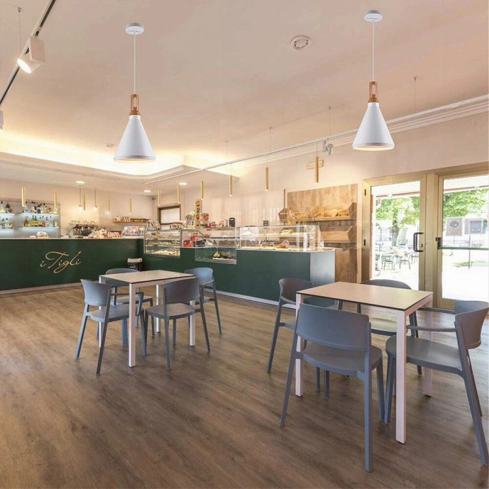 Trade Shop - Lampadario A Sospensione Stile Industriale In Metallo Pendente A Cono E27 A94 -