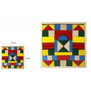 Trade Shop - Gioco Costruzioni In Legno Colorato Educativo Per Bambini Bimbi 48 Pezzi -