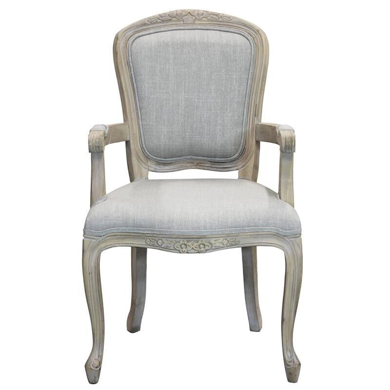 POLTRONA ROMY IN TESSUTO GRIGIO DESIGN VINTAGE