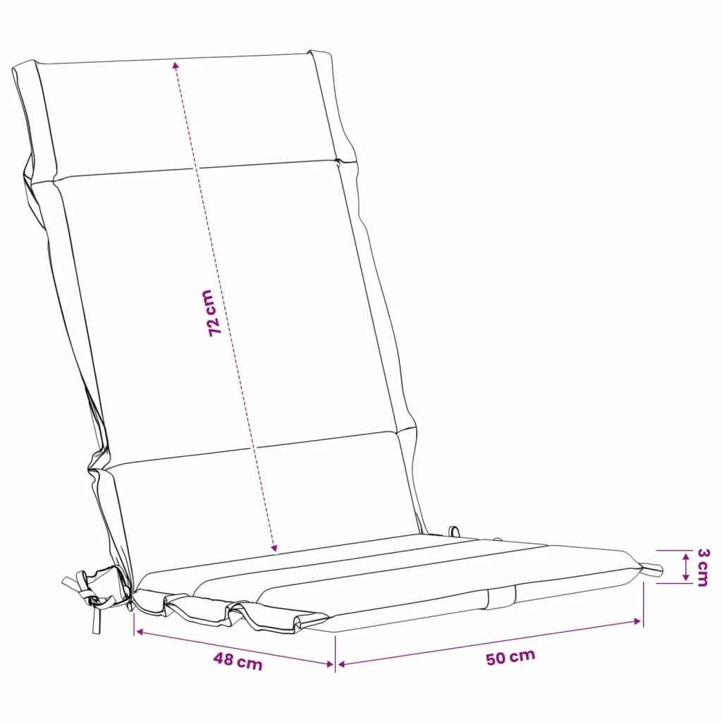 Cuscini per Sedia Alta in 4 Pezzi GEMERT 4 pcs 100% Poliestere 946406