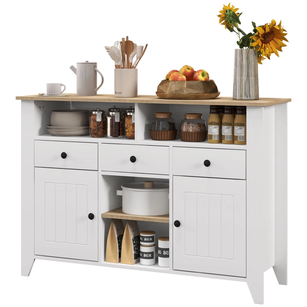 Credenza TV con cassetti ¨C zephmum ¨C 120x38x81,5 cm bianco
