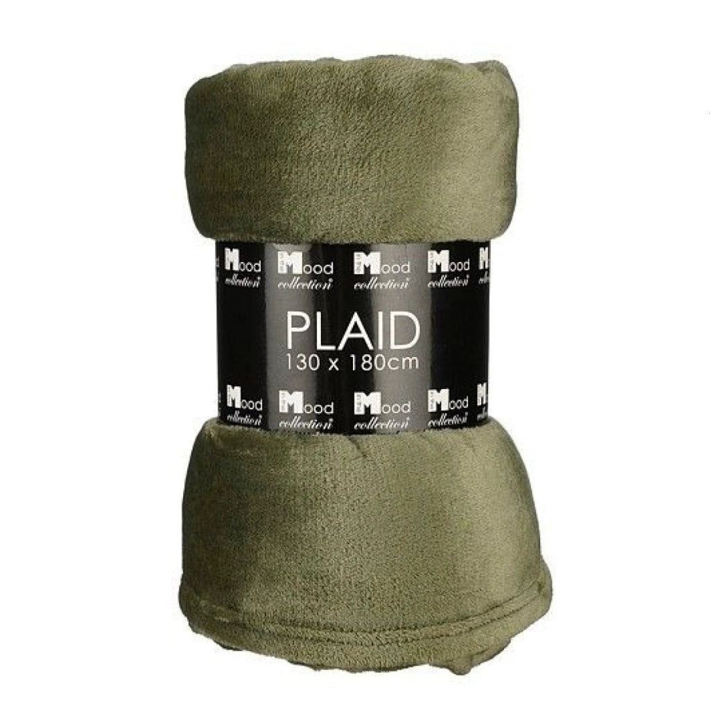 Plaid in pile Famke verde scuro  180x130 cm