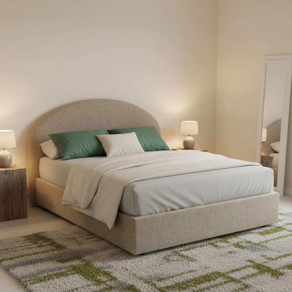 Acy, Letto Piazza e Mezza Materasso Incluso Made in Italy, Grigio Tortora
