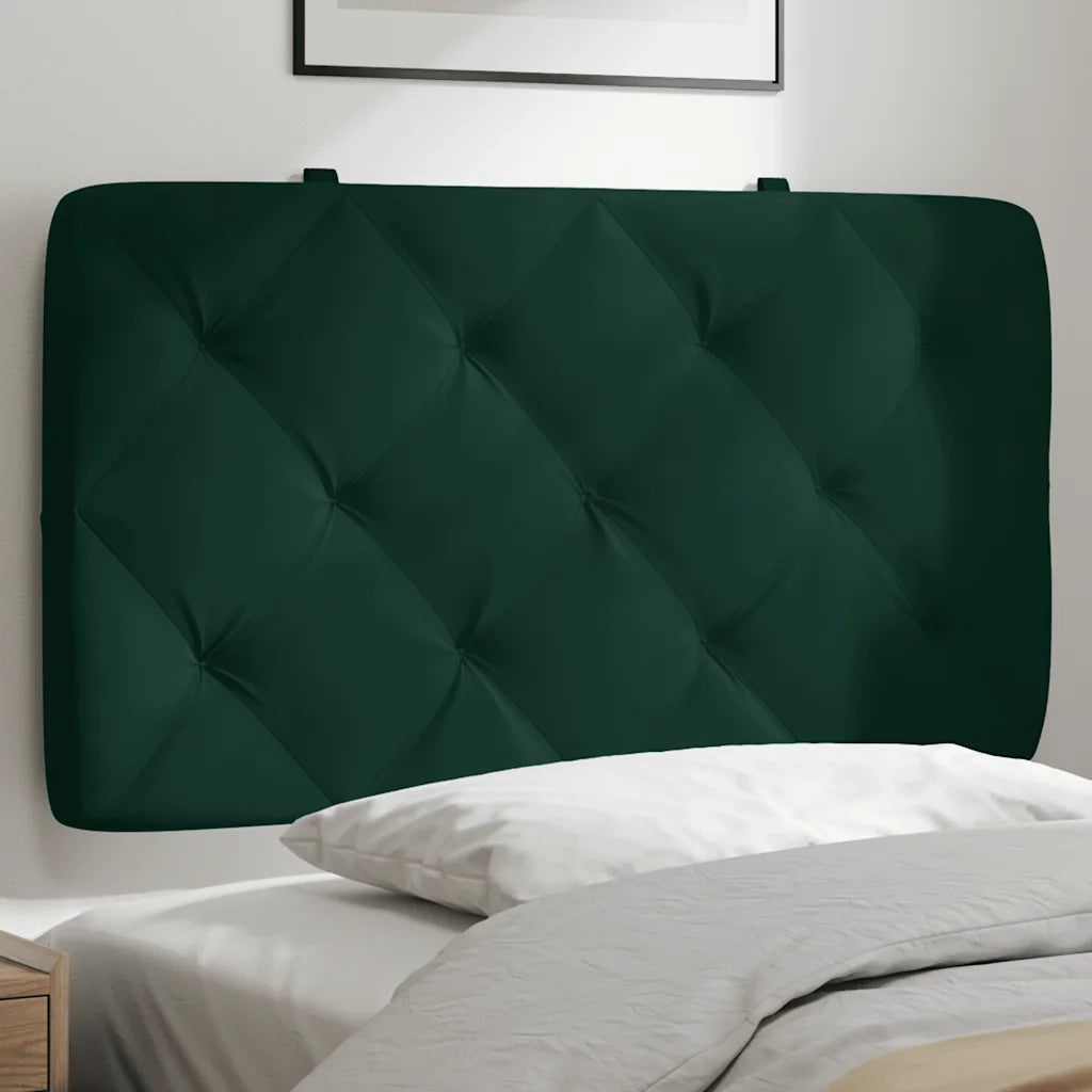 Cuscino Testiera Verde Scuro 80 cm in Velluto 374705