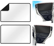 Sistema di Ombreggiamento per Auto - 2 Pezzi - Blocca Radiazioni UV - Magnetico - Vetrata Anteriore/Posteriore - Protegge Bambini/Animali Domestici - Nero 23x48/50x78 cm - Ombreggiatore per Auto