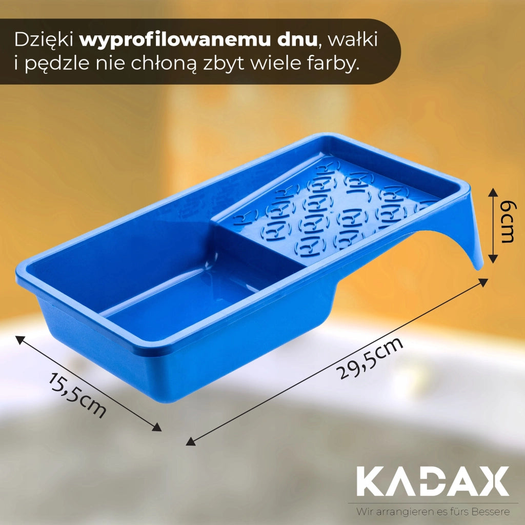 Vassoio per pittura grande KADAX 155x295 mm per rullo da pittura Contenitore per rullo da pittura