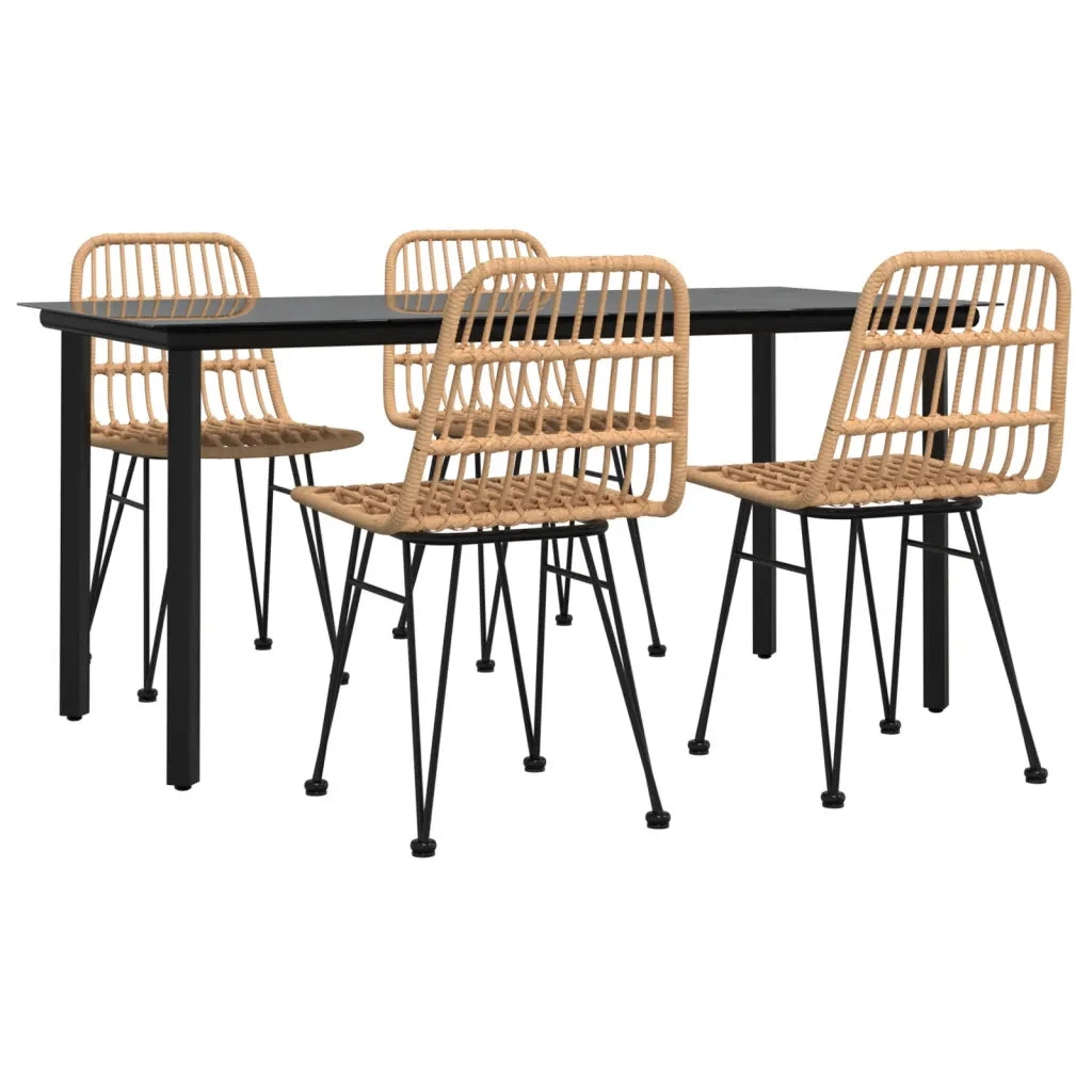 Set da Pranzo da Giardino 5 pz in Polyrattan 3157890