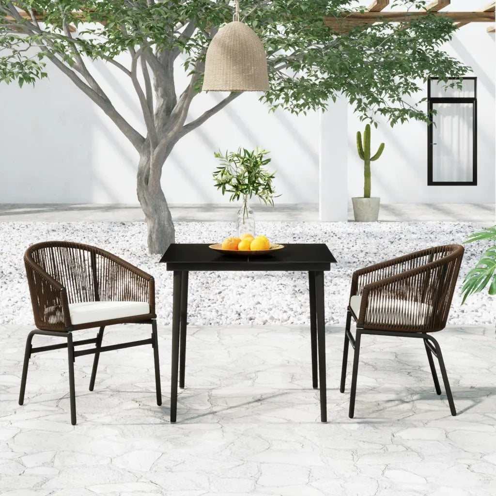 Set Mobili da Pranzo per Giardino 3 pz Marrone 3099245