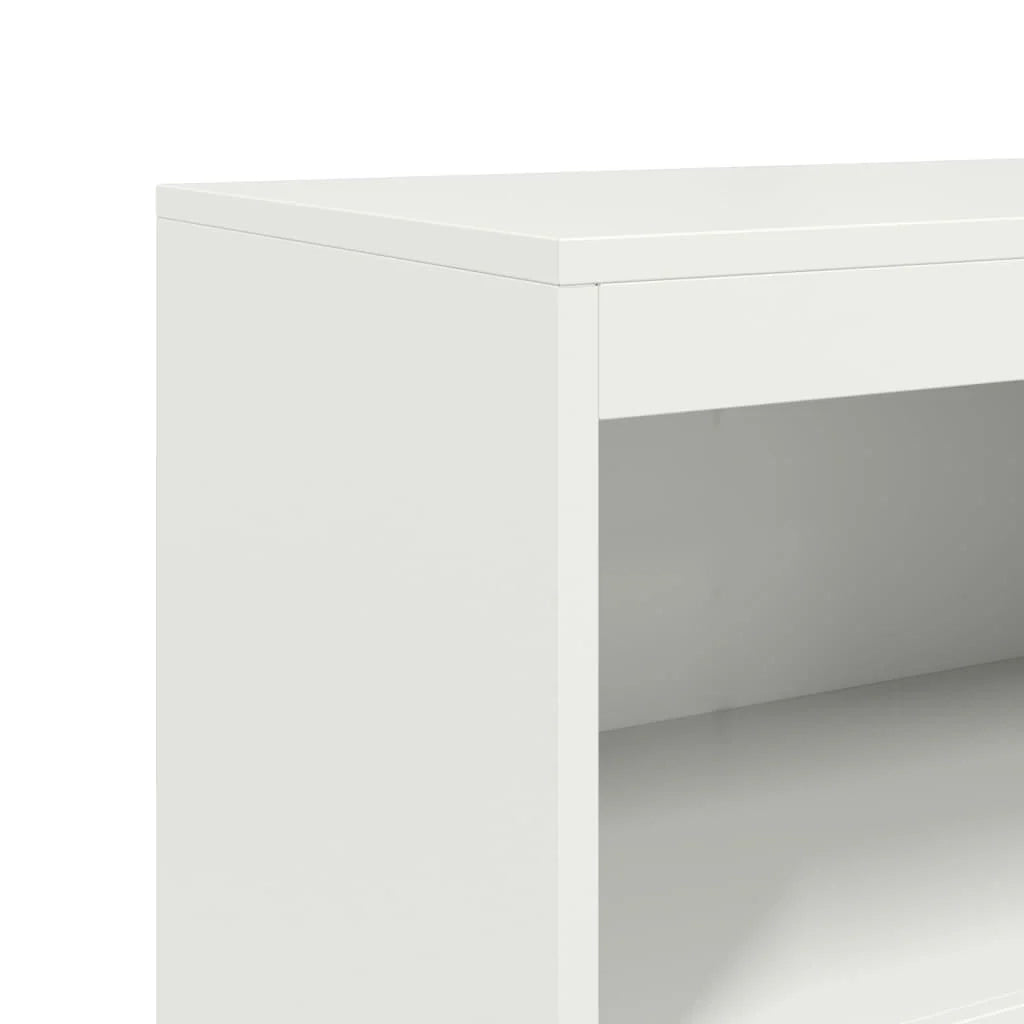 Buffet credenza cassettiera mobiletto mobile contenitore organizer cucina soggiorno salotto alto 68,5 x 38,5 x 123,5 cm acciaio bianco 02_0032482