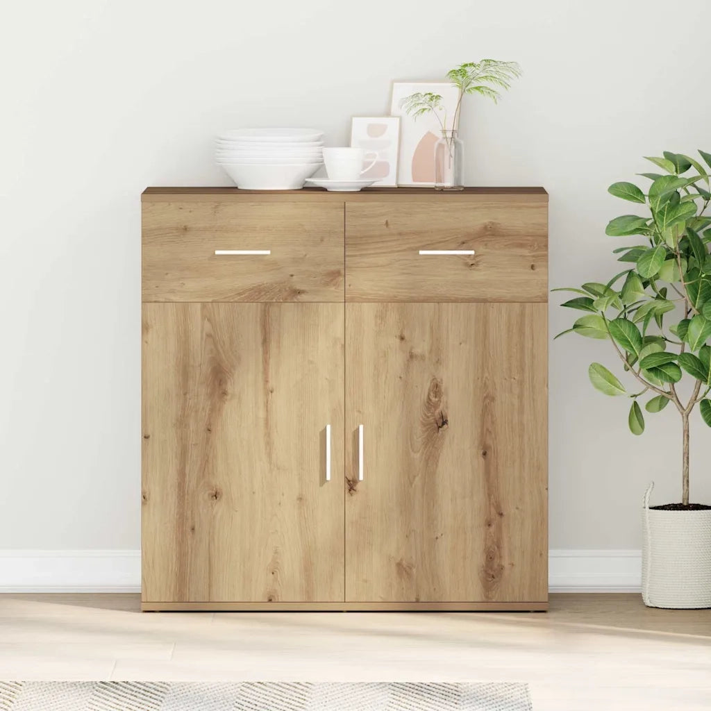 vidaXL Credenza rovere artigianale 79 x 38 x 80 cm Legno multistrato