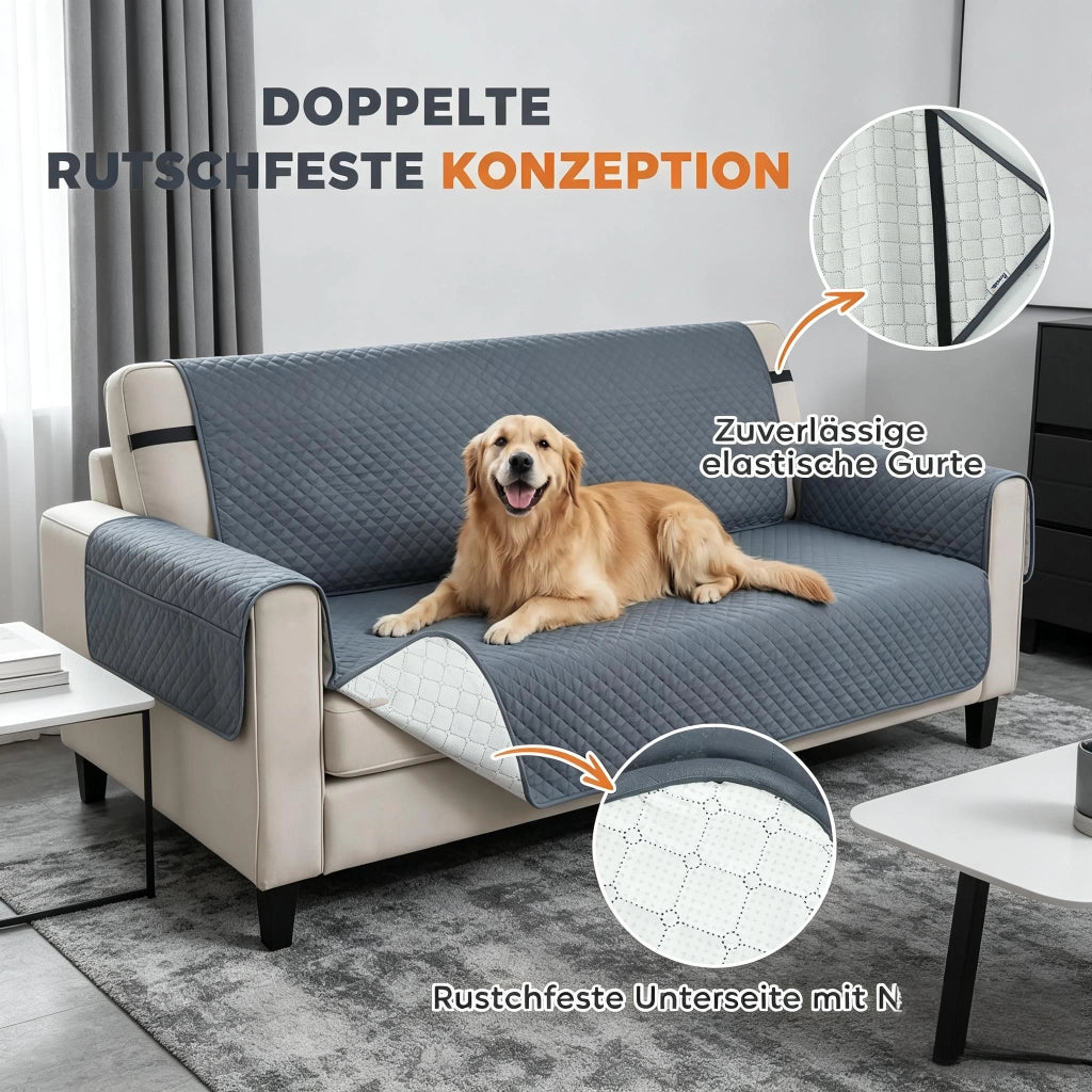 Telo coprimobili per 3 posti, impermeabile, antiscivolo, con tasche portaoggetti (solo telo coprimobili)