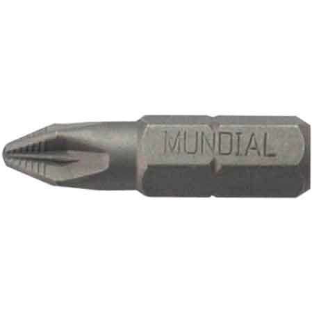 INSERTO CROCE 'POZIDRIV' MUNDIAL 1/4   PZ 3 - 12 pezzi- MUNDIAL