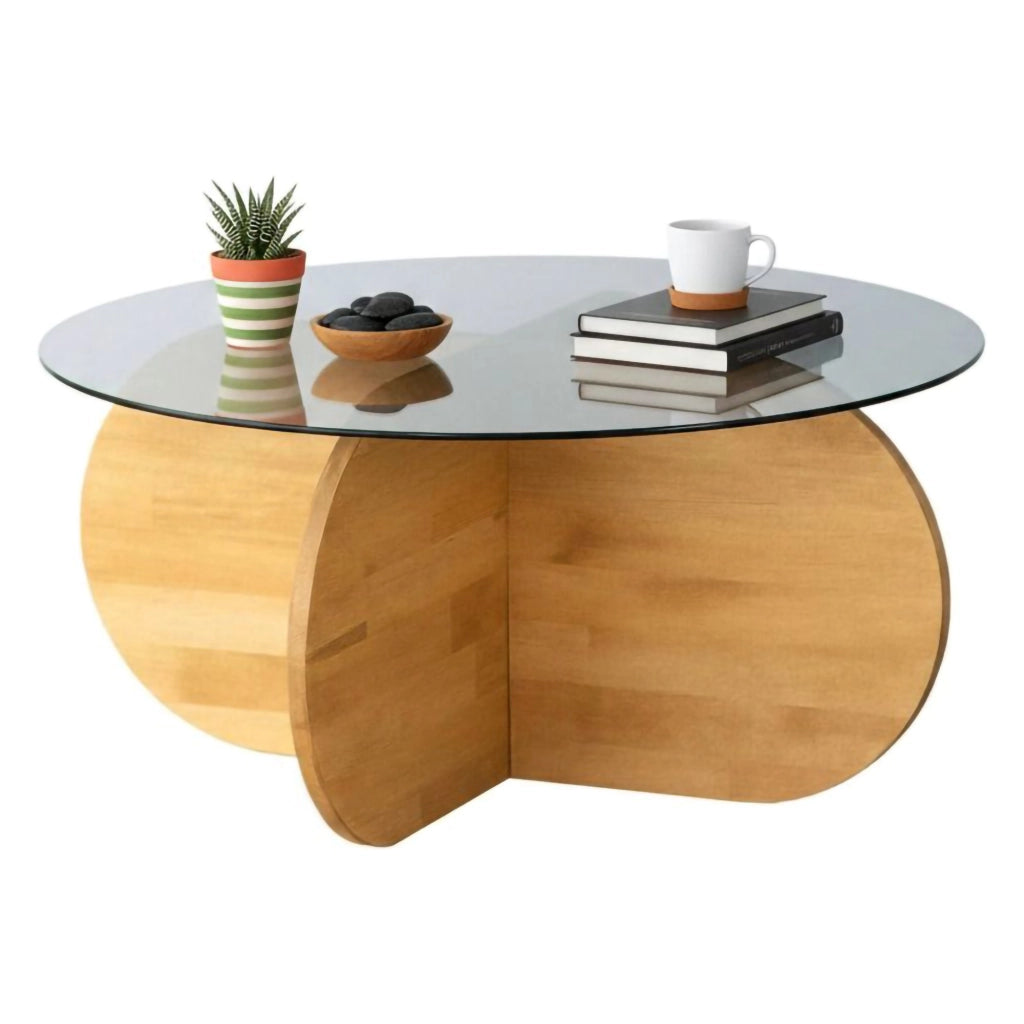 Bagolino, Tavolino da Salotto Portariviste, 75x75x35h cm Marrone Rovere