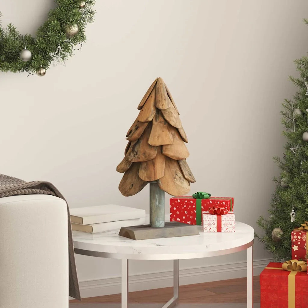 Albero di Natale Marrone 61 cm Legno massello di teak