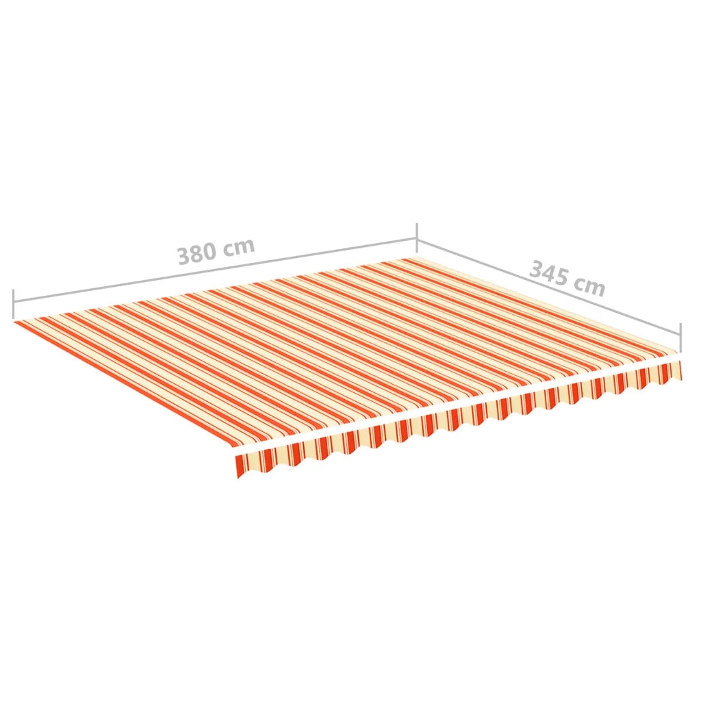 Tessuto di Ricambio per Tenda da Sole Giallo e Arancio 4x3,5 m