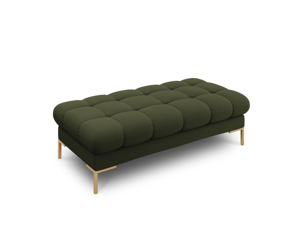Cosmopolitan Design - Panca "Bali" 2 posti in tessuto strutturato verde 