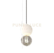 MELINA-S1 B Sospensione 1 luce con sfera bianco opaco e lampadina E27 inclusa senza base