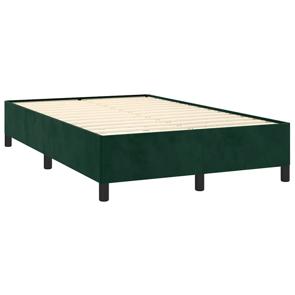 Giroletto senza Materasso Verde Scuro 120x190 cm Velluto 379531