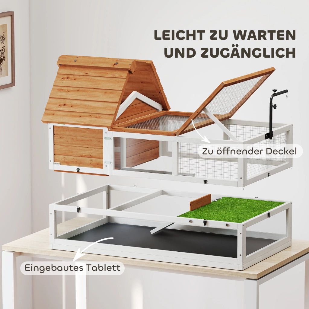 Casetta per tartarughe a 2 livelli con porta ¨C Minimal ¨C Arancione 60x40x30