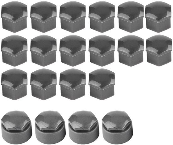 Copertura di Bussola per Ruote - Nylon di Alta Qualità - Nero - Per Diversi Modelli - Adatto per Auto - 17mm
