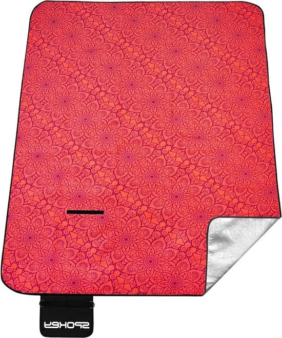 Mantella da picnic impermeabile - disegno mandala - 210 x 180 cm - pratica e leggera - ripiegabile - mantella da campeggio - termica - mantella da outdoor - campeggio - tenda